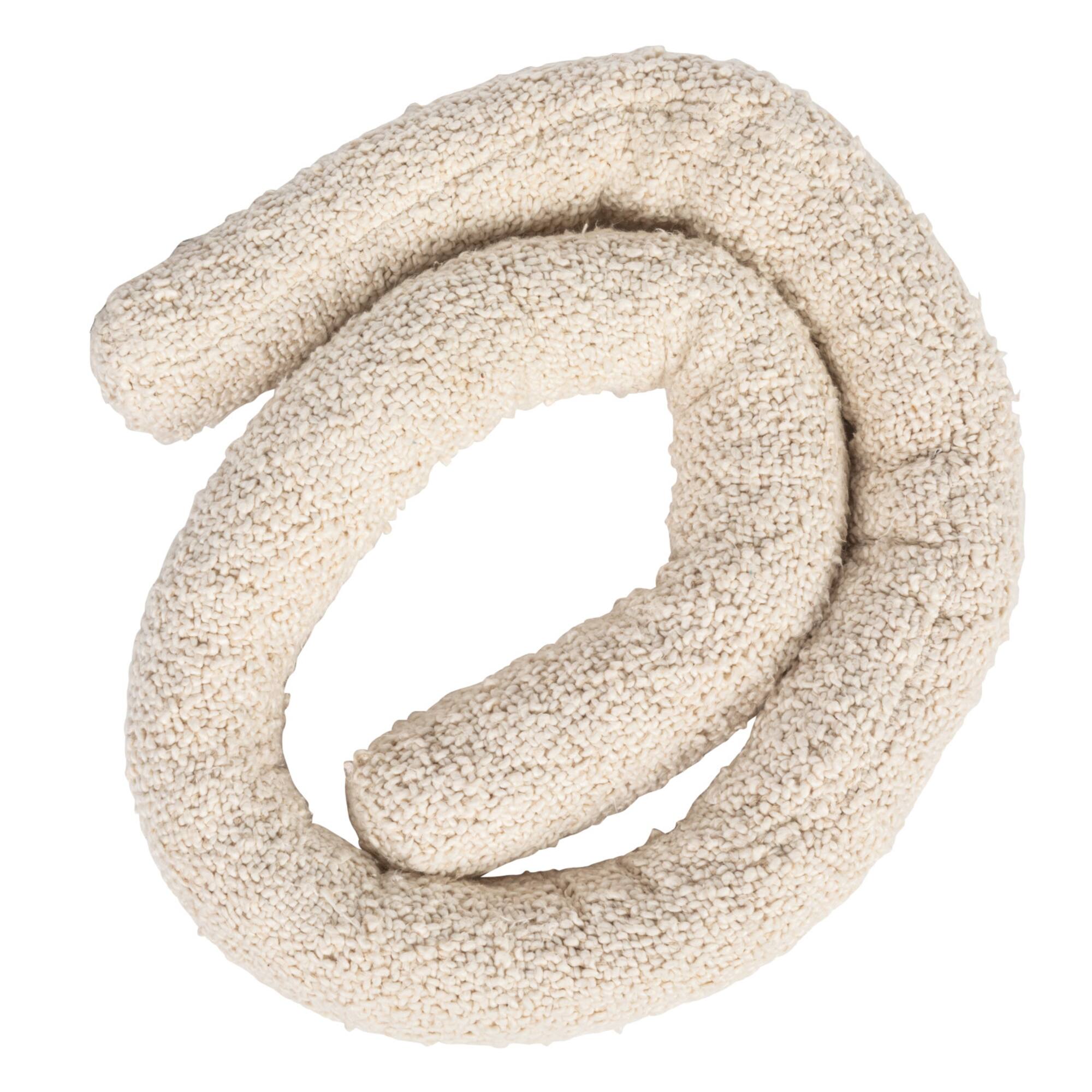 Hello Honey® Cream Woven Cotton Bouclé Knot Design Pillow